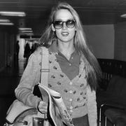Jerry Hall at Heathrow Airport, 1979 jerry hall at heathrow airport, 1979