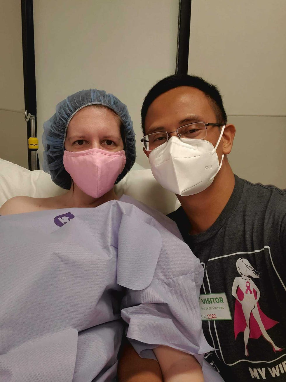 jessica baladad and husband in hospital