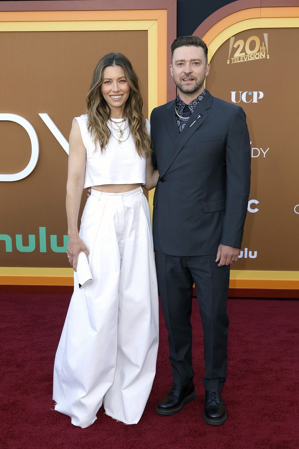 jessica biel and justin timberlake at the los angeles premiere fyc event for hulu's candy