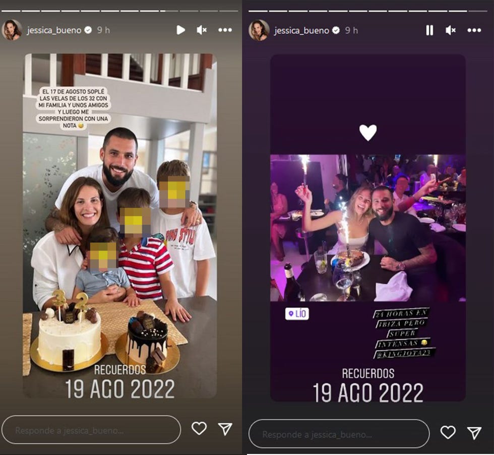 la modelo con su marido y sus tres hijos sopla las velas de su tarta y se divierte en ibiza