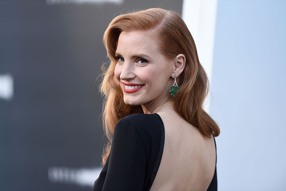 hollywood, ca   october 26  actress jessica chastain arrives at the los angeles premiere of interstellar at tcl chinese theatre imax on october 26, 2014 in hollywood, california  photo by axellebauer griffinfilmmagic