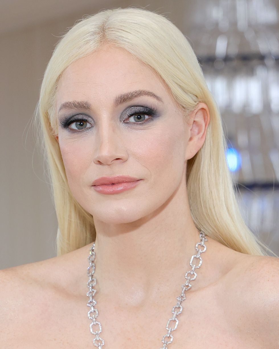 the 2023 met gala celebrating "karl lagerfeld a line of beauty" jessica chastain