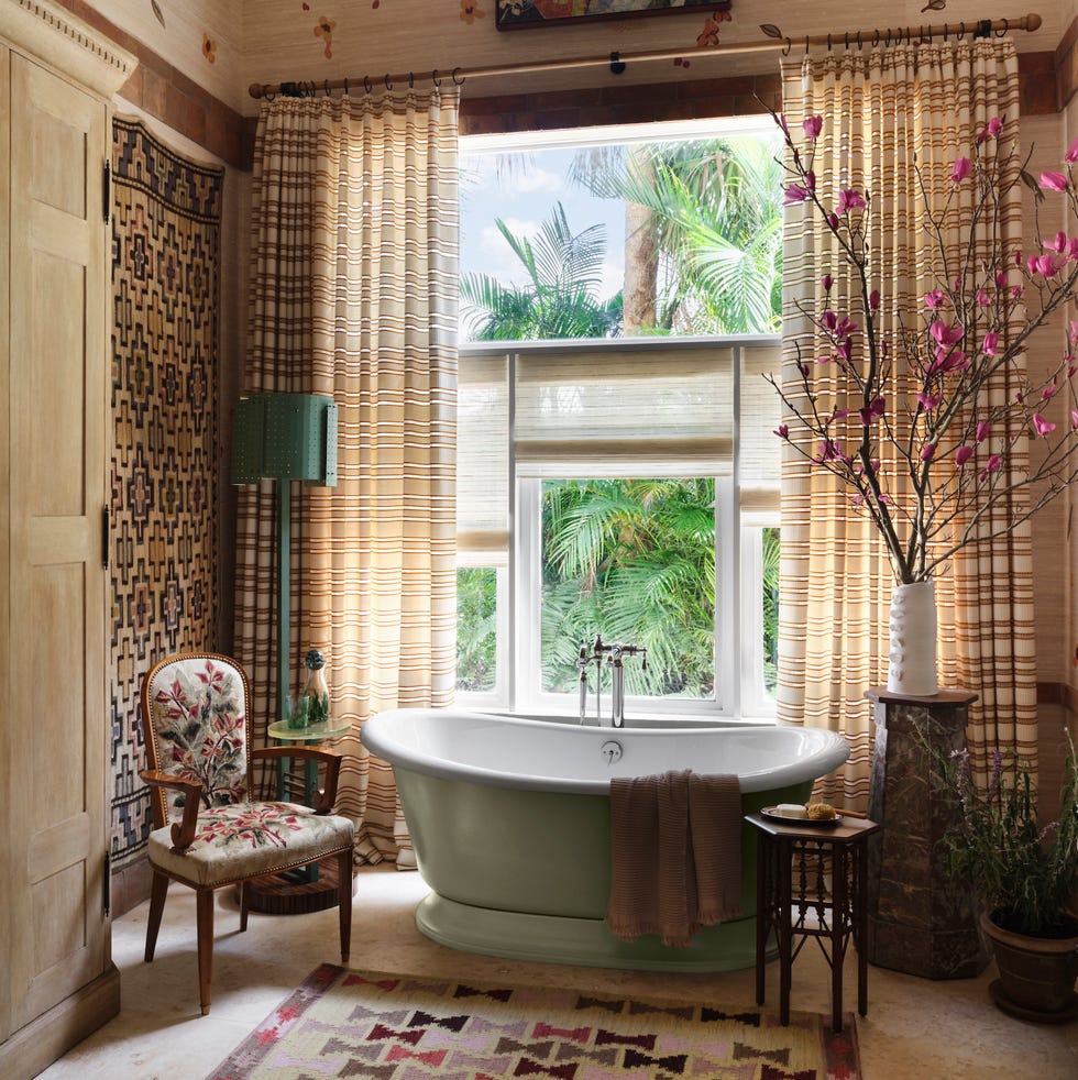 a bathroom with a large tub