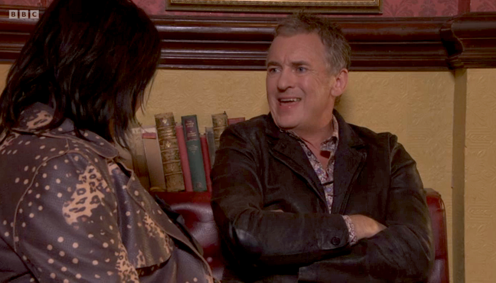 kat speaks to alfie in the vic in eastenders