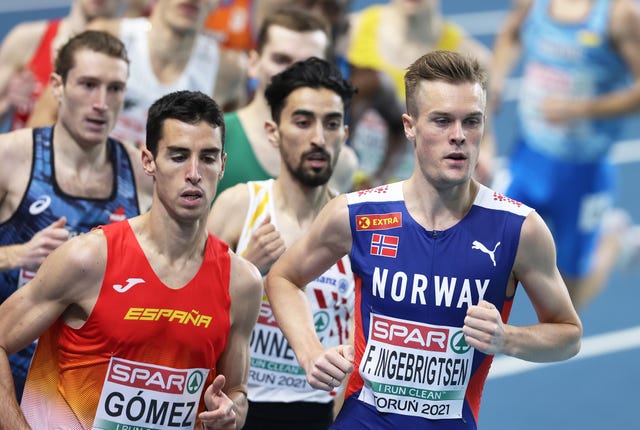 jesús gómez corre las series de los 1500m en el europeo de torun 2021