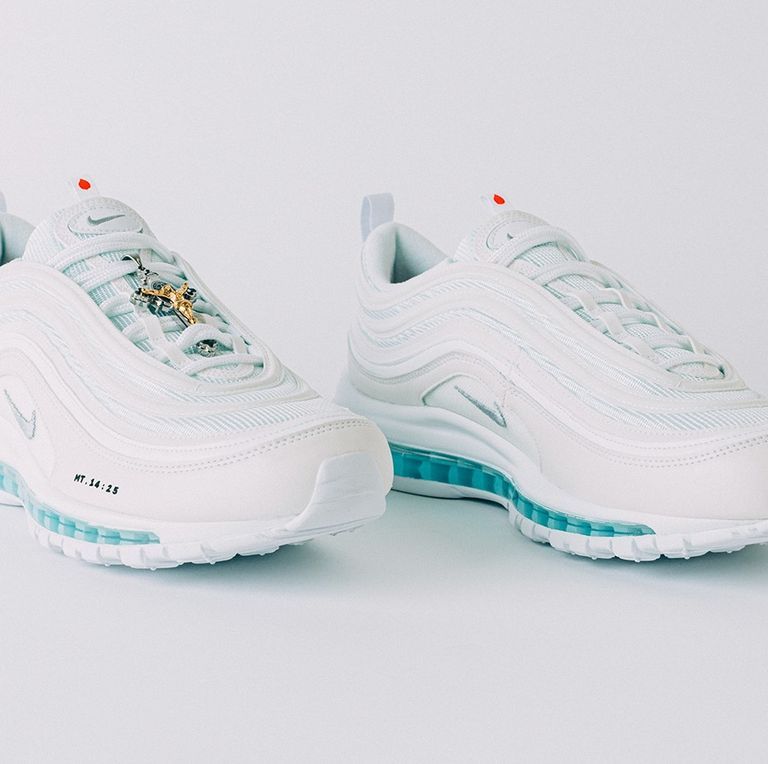 pil exegese Vrijgevig MSCHF Customized Nike Air Max 97 "Jesus Shoes" and Filled Them With Holy  Water