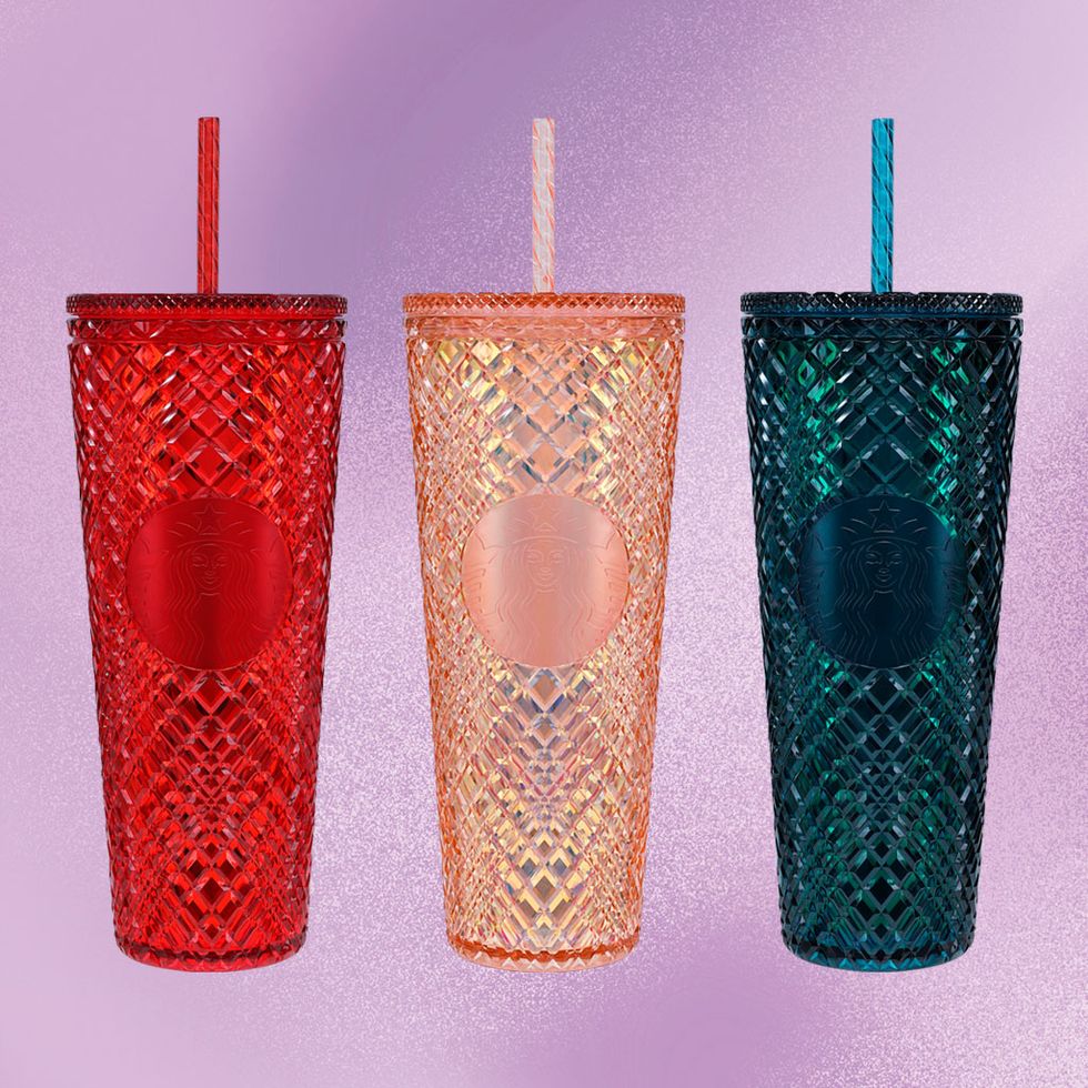NEW Starbucks Christmas Pink Bling Studded Tumbler 24 oz Cold Cup