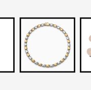 three pieces of jewelry in front of a white backdrop in a roundup of the best new jewelry brands