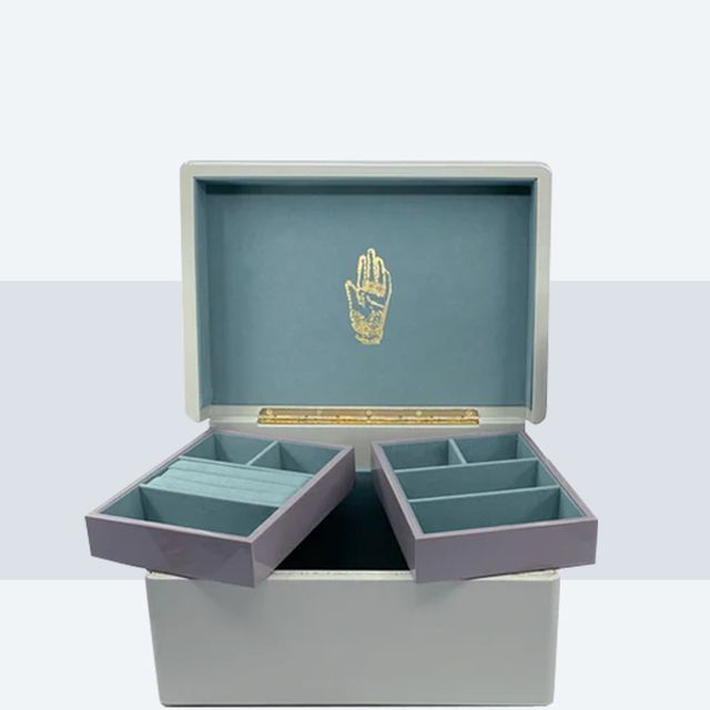  Velvet Jewelry Box Organizer - Lockable 2 Layer Travel Case,  Earrings Storage with Removable Tray for Women, Men (Black) : Clothing,  Shoes & Jewelry
