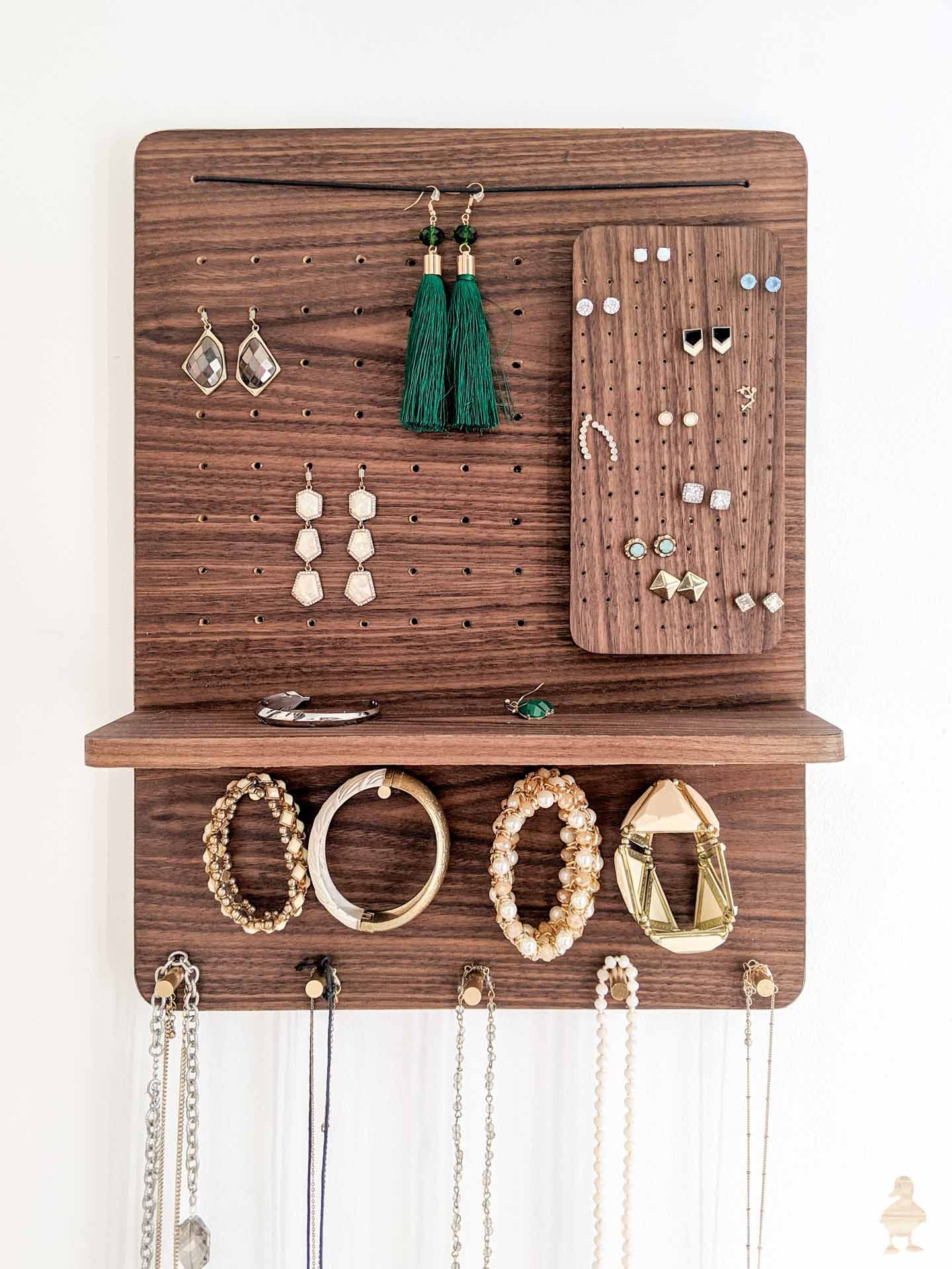 Buy Vercord Hanging Jewelry Organizer Felt Decoration Wall Door ed Necklace  Holder Ring Earring Storage with 2 Pocket 24 Hook Beige Online at  desertcartINDIA