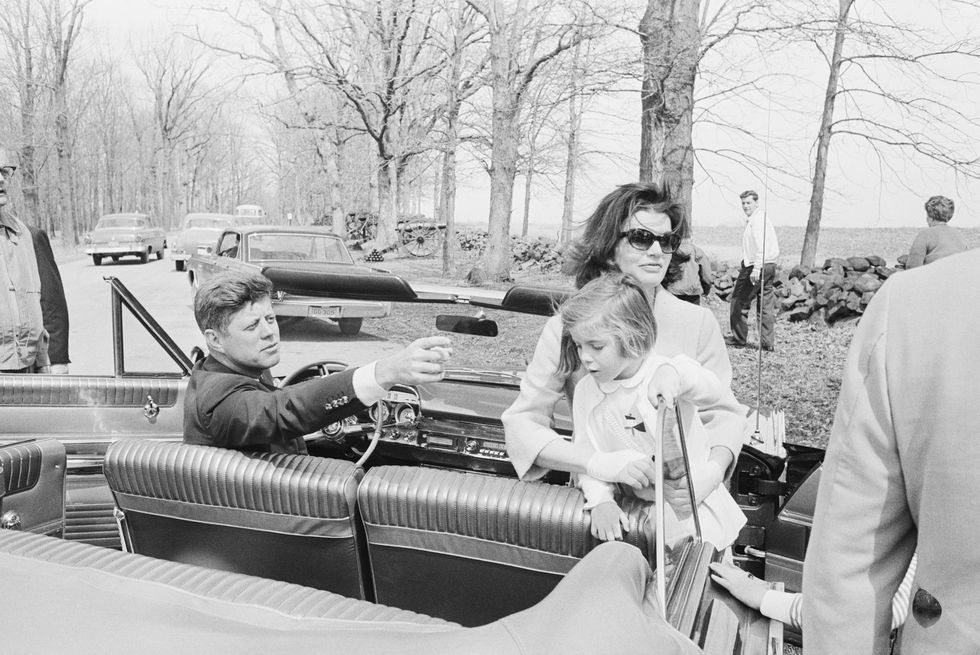 Kennedys Touring Gettysburg in Convertible
