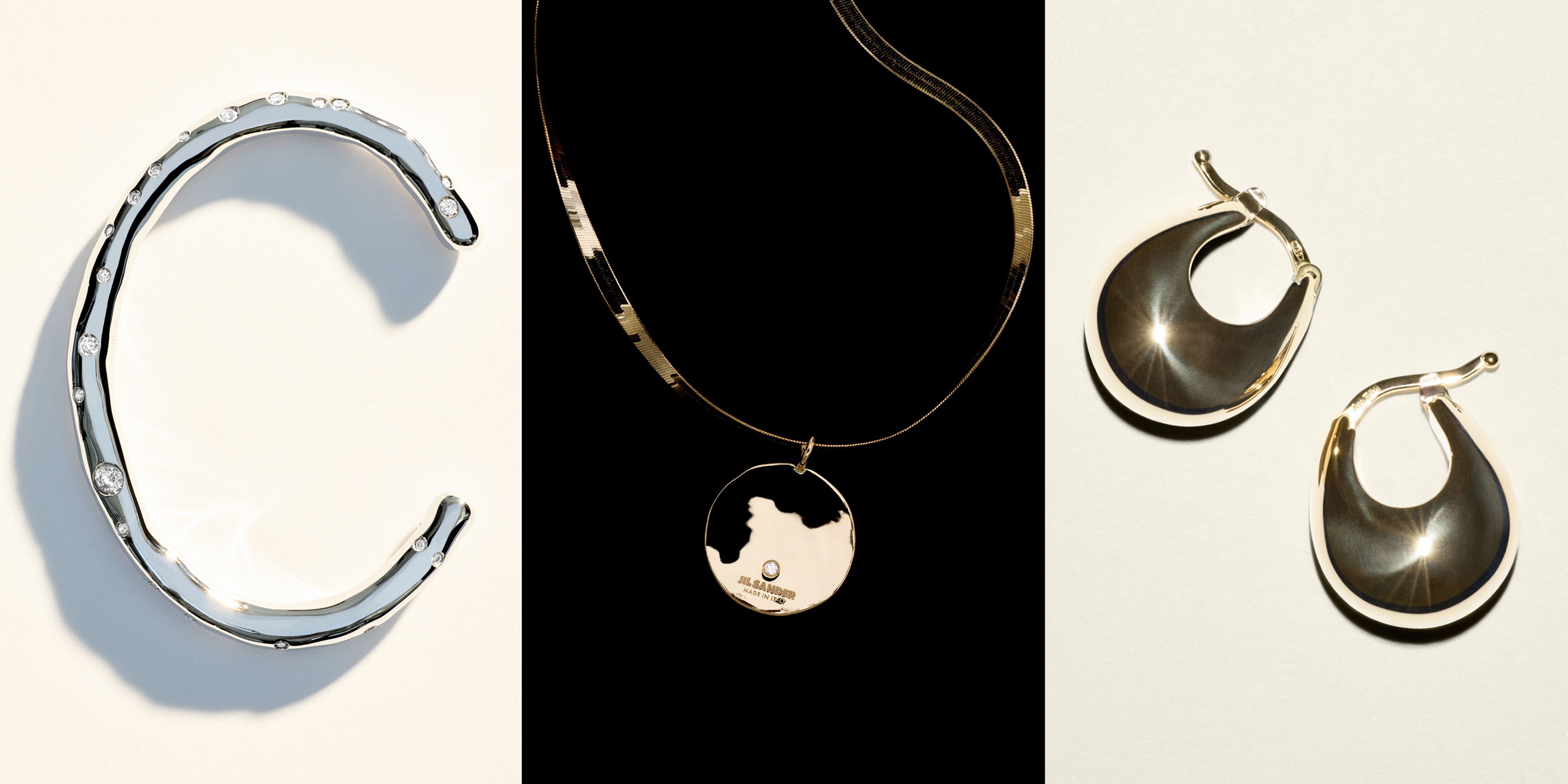 Jil Sander ジルサンダー/クリスタル装飾 イヤリング JIL SANDER ジルサンダー ピアス NEW LIGHTNESS EARRINGS 2