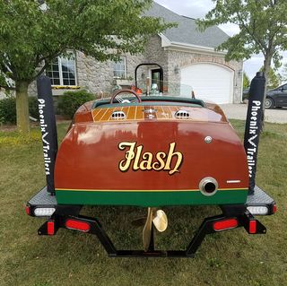 jim eicher's gentleman's racer boat with a ford motor he built himself