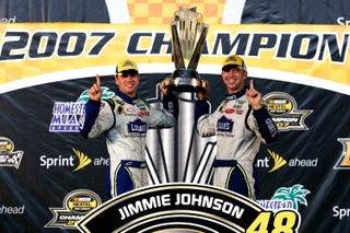 Johnson, Knaus Roll Easily into NASCAR Hall of Fame