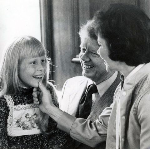 Amy, Rosalynn and Jimmy Carter in 1976