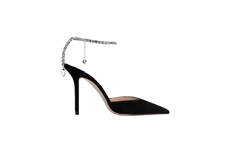 Jimmy Choo: Black Saeda 100 Heels | SSENSE