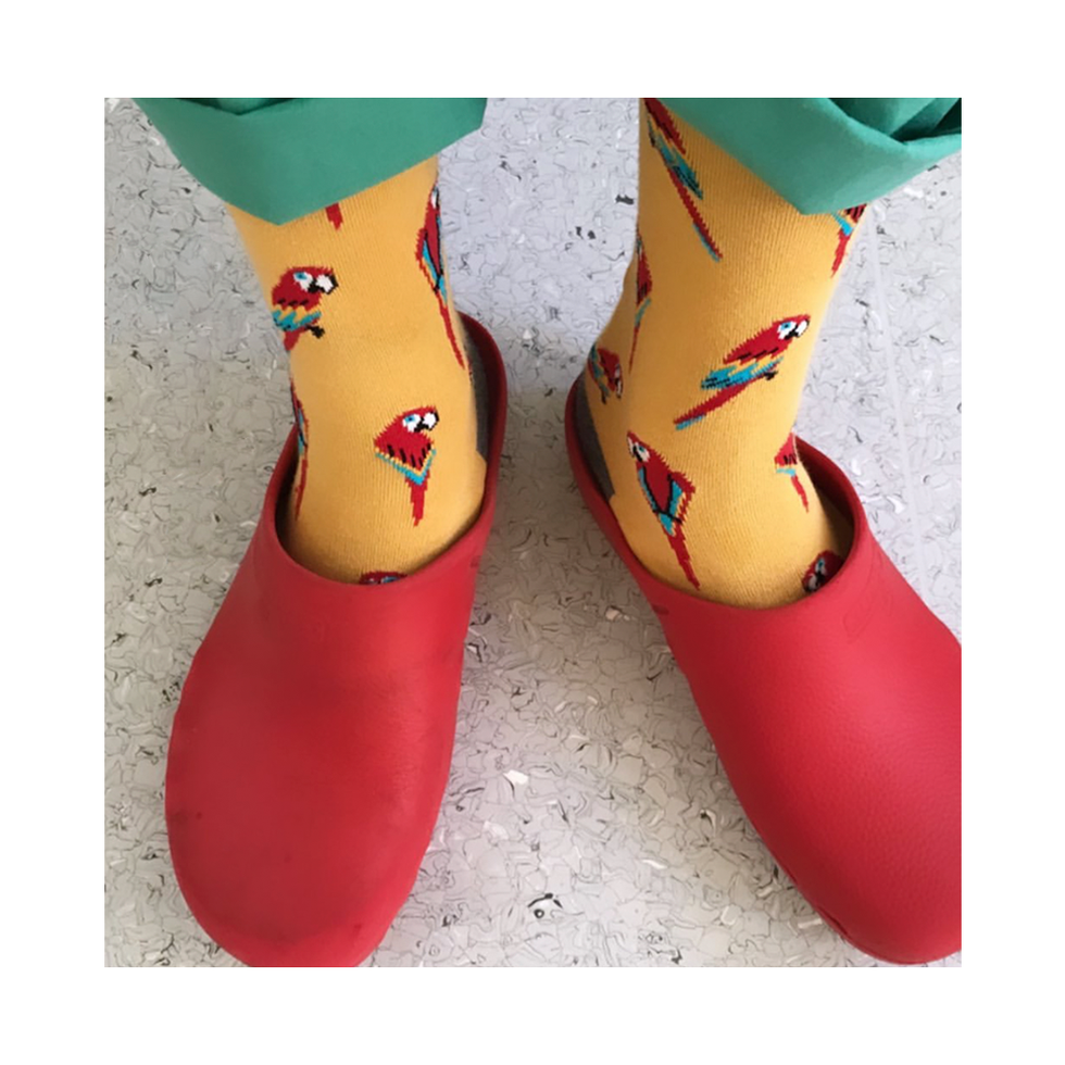 Footwear, Red, Yellow, Orange, Ankle, Leg, Turquoise, Shoe, Joint, Fashion, 