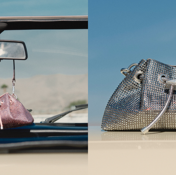 a purse and a purse on a car