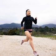 jinghuan liu tervalon running in los angeles in march 2021