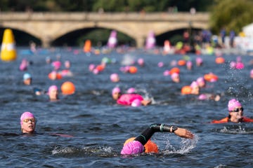 swimmers taking part in swimming event swim serpentine