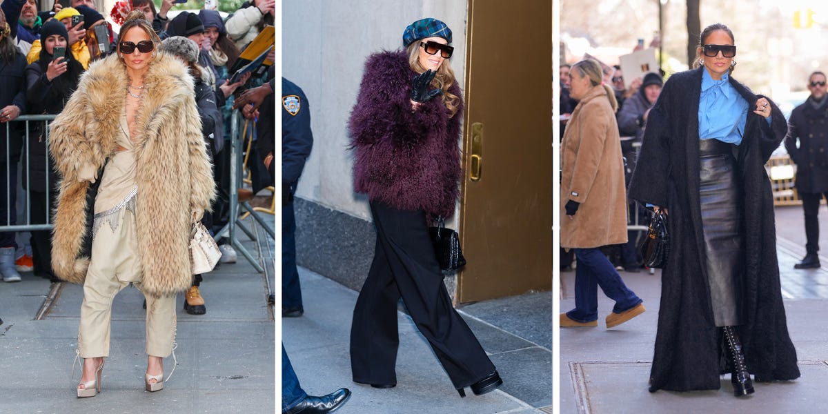 Jennifer Lopez Wore Three Fabulous Maximalist Looks in One Day