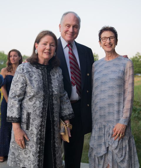 Jo Carole Lauder, Ronald Lauder, and Terrie Sultan at Parrish Art Museum’s Midsummer Party, July 2017.