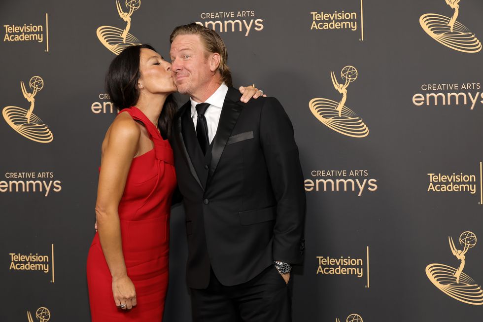 joanna gaines and chip gaines attend the 2022 creative arts emmys at microsoft theater on september 03, 2022 in los angeles, california photo by amy sussmangetty images