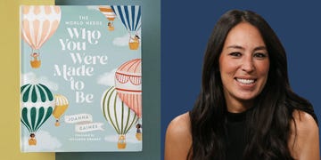 joanna gaines' new book joanna gaines with blue background