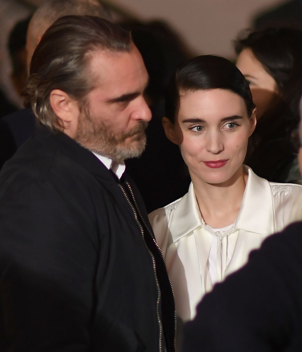 Joaquin Phoenix and Rooney Mara at the New York special screening of Amazon Studios' "You Were Never Really Here" at Metrograph on April 3, 2018 in New York City.