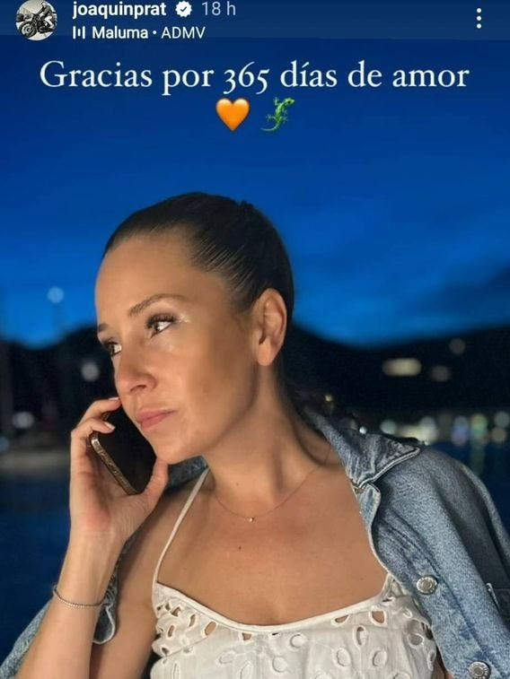 joaquín prat y su novia, alexia pla, de vacaciones juntos en ibiza