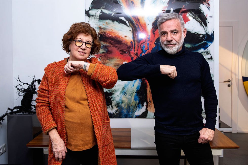 Joaquín Torres y Rosa Villacastín en el estudio de arquitectura de Torres, A-Cero.