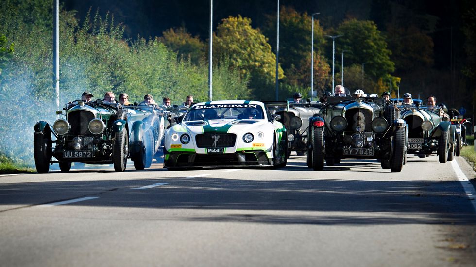 bentley lineup with blower at far left
