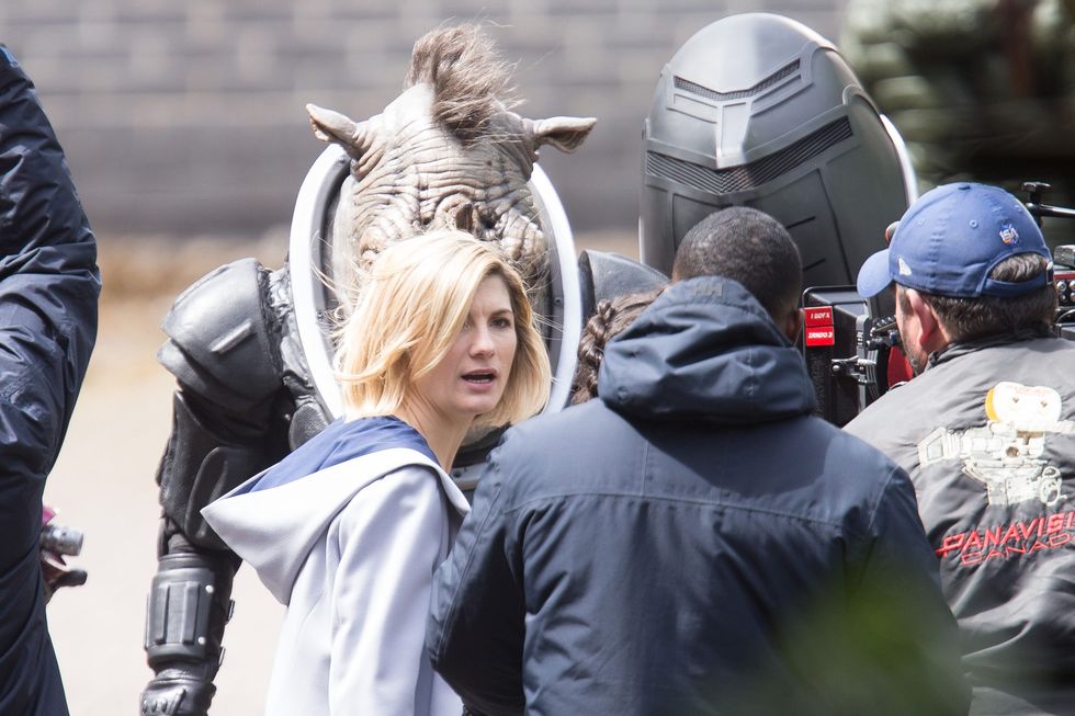 Jodie Whittaker filming Doctor Who in Cardiff