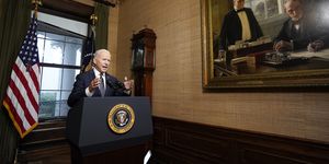 president joe biden speaks from the treaty room in the white house on wednesday, april 14, 2021, about the withdrawal of the remainder of us troops from afghanistan ap photoandrew harnik, pool