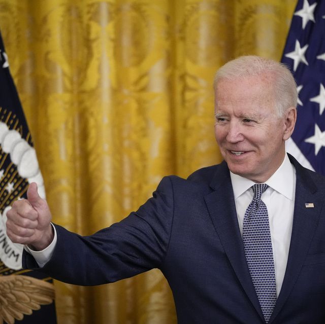 washington, dc   june 17 us president joe biden gives the thumbs up to the audience before signing the juneteenth national independence day act into law in the east room of the white house on june 17, 2021 in washington, dc the juneteenth holiday marks the end of slavery in the united states and the juneteenth national independence day will become the 12th legal federal holiday — the first new one since martin luther king jr day was signed into law in 1983 photo by drew angerergetty images