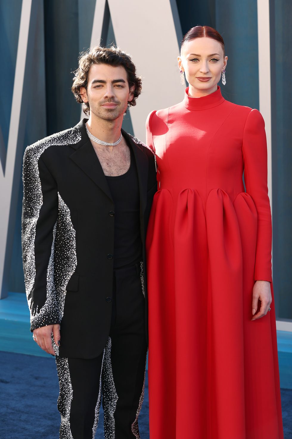 Sophie Turner Shows Off Baby Bump at Oscars Party with Joe Jonas