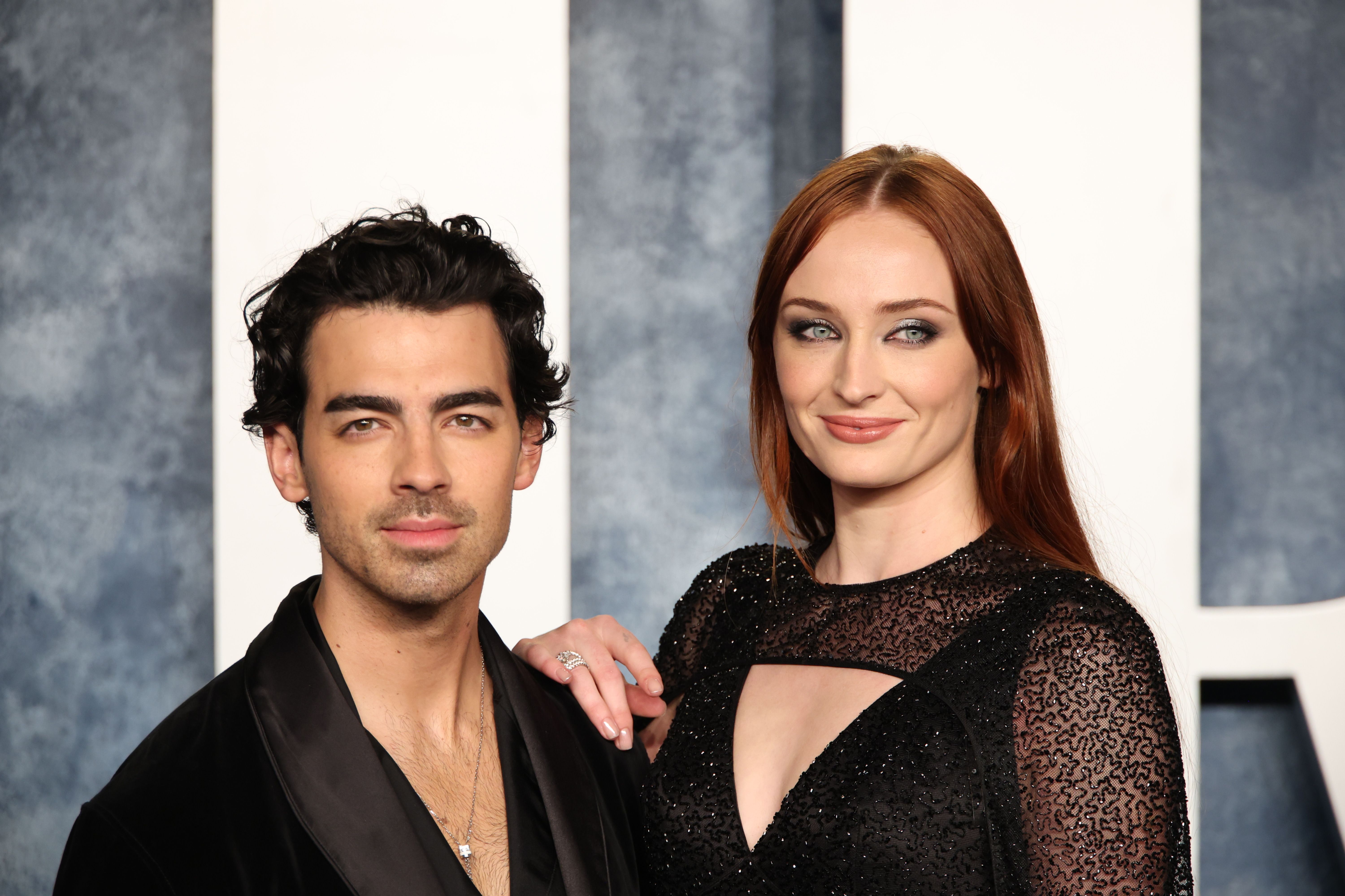 Sophie Turner Matched Joe Jonas in Black at the 2023 Vanity Fair Oscars  After Party