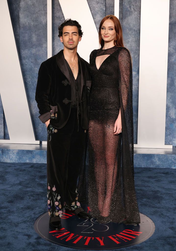 joe jonas and sophie turner matched on the oscars red carpet