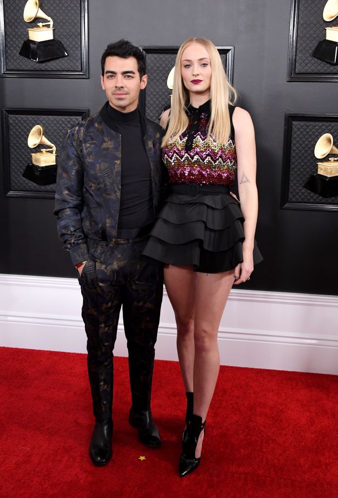 Sophie Turner and Joe Jonas Match in Black at Grammy Awards in 2020
