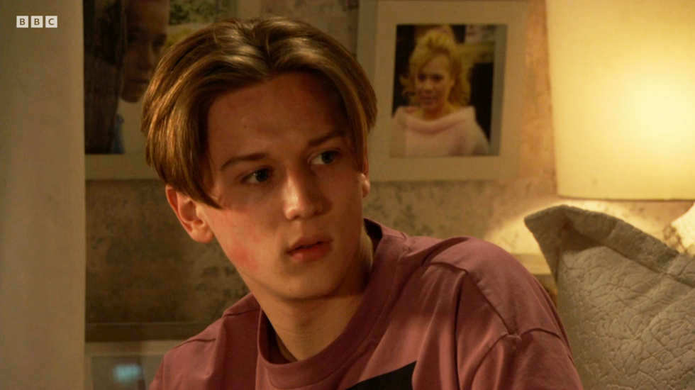 a close up of joel from eastenders
