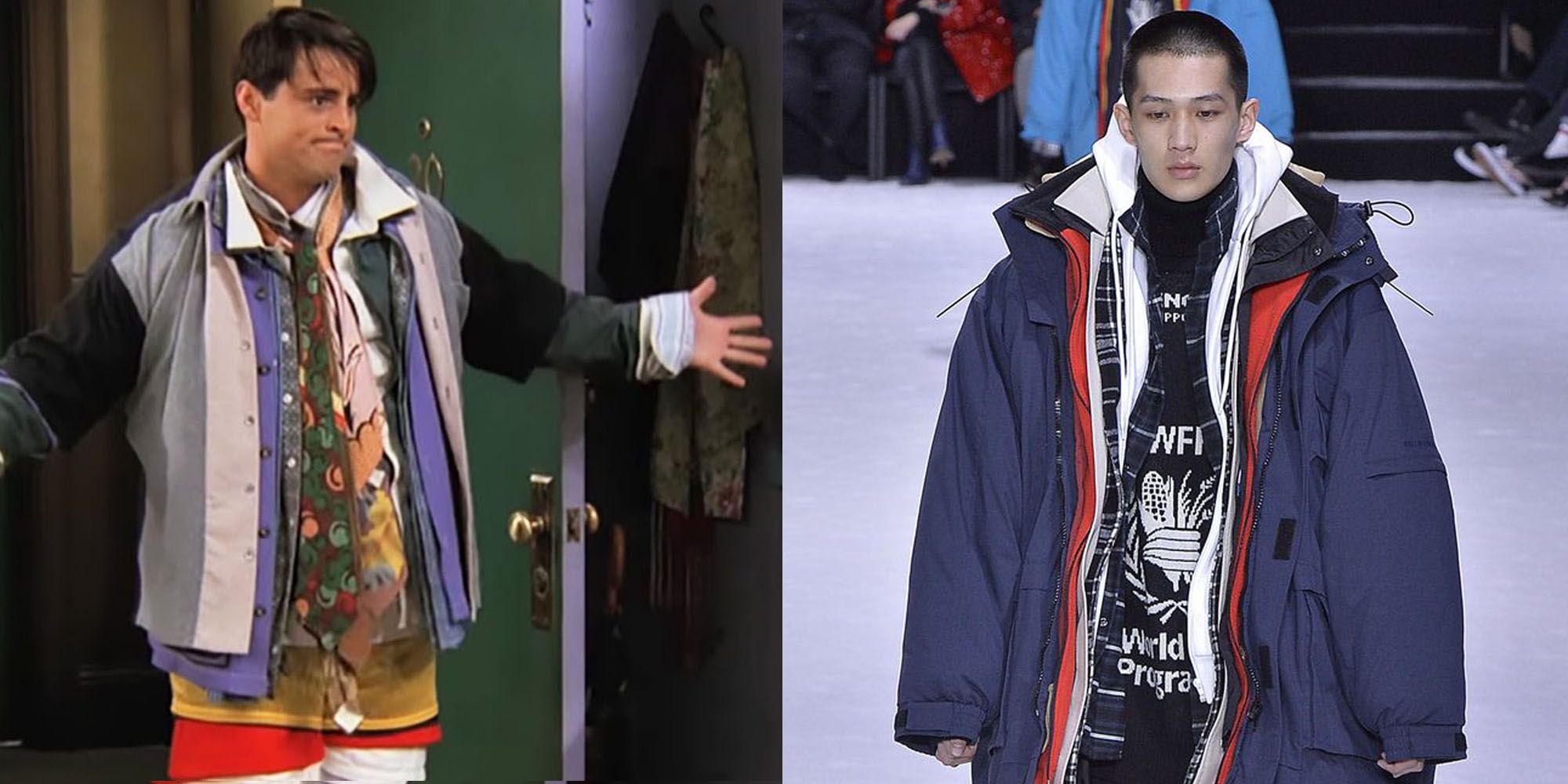 Balenciaga Ridiculed For Selling 9 000 Layered Parka Balenciaga Jacket Channels Joey Tribbiani