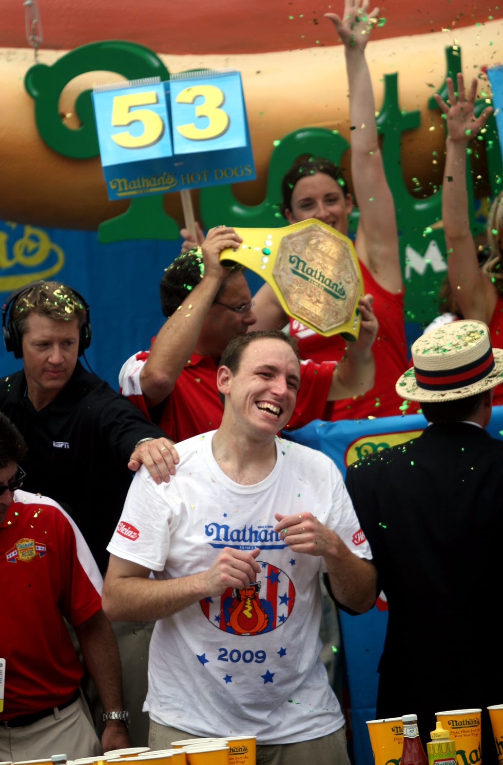 Champions Compete In Nathan's Annual Hot Dog Eating Contest