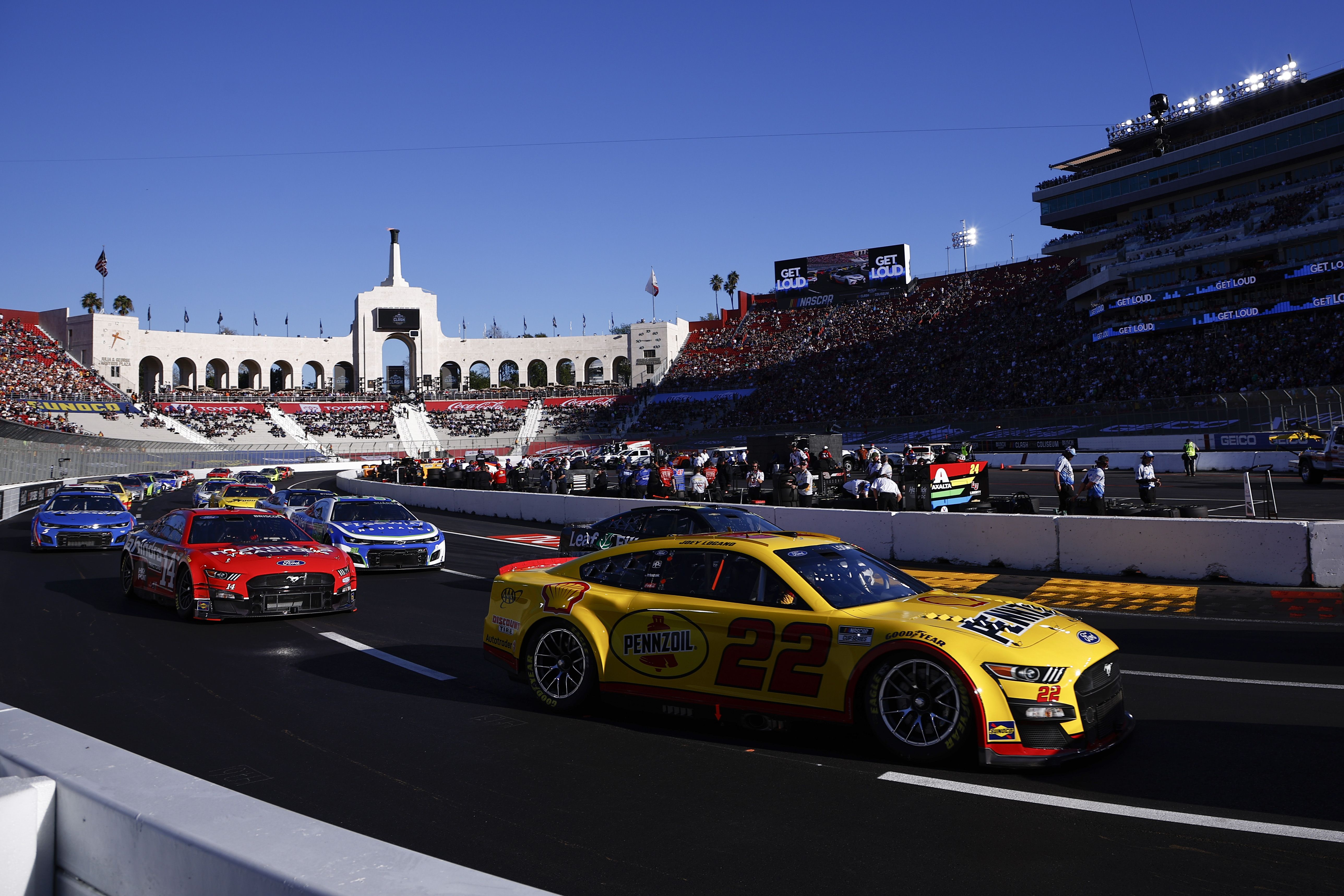 NASCAR goes West to L.A. Coliseum as warmup for the Super Bowl, Sports