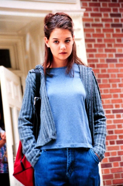 Katie Holmes Channeled the '90s in a Denim Skirt in New York City