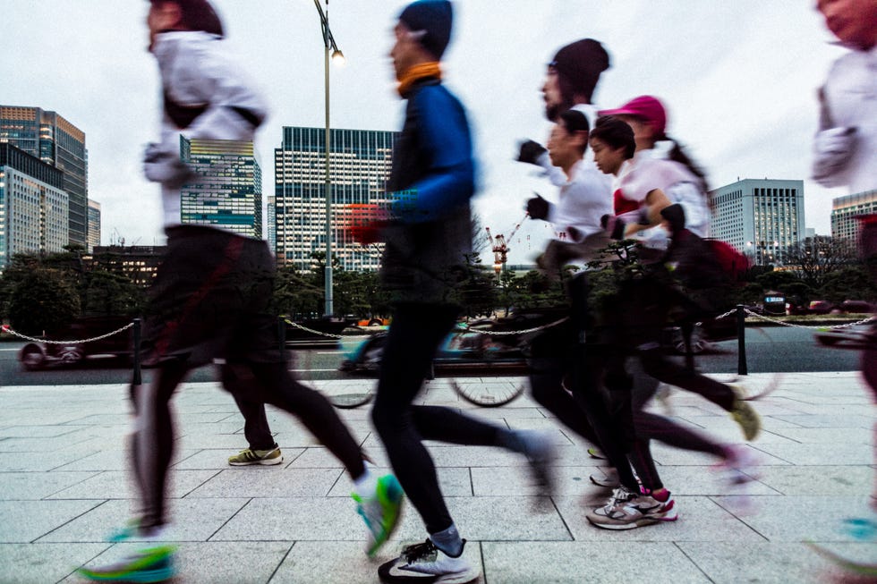 joggers around imperial palace