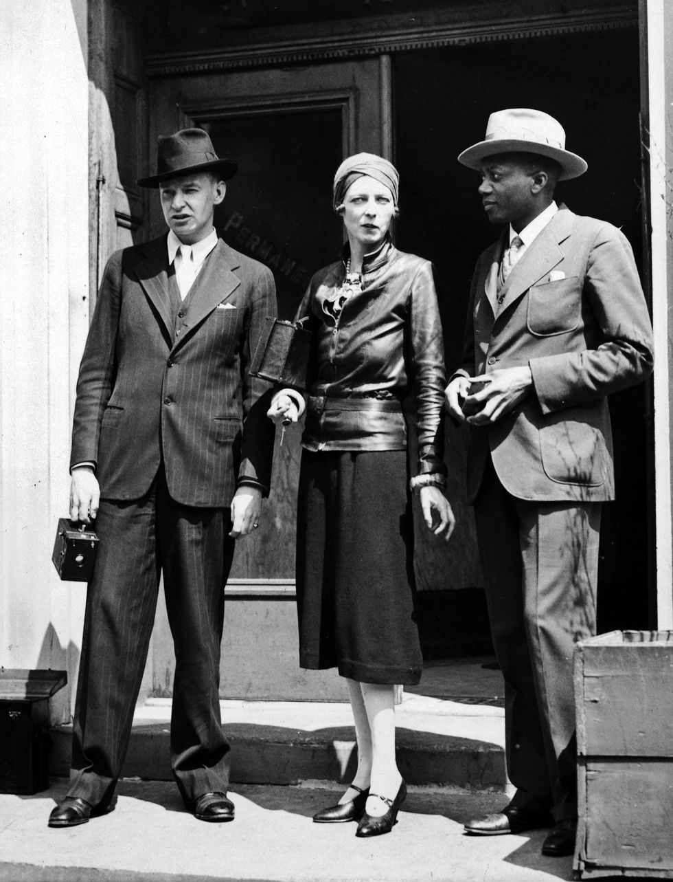 john bantry, nancy cunard and taylor gordon in harlem 1932