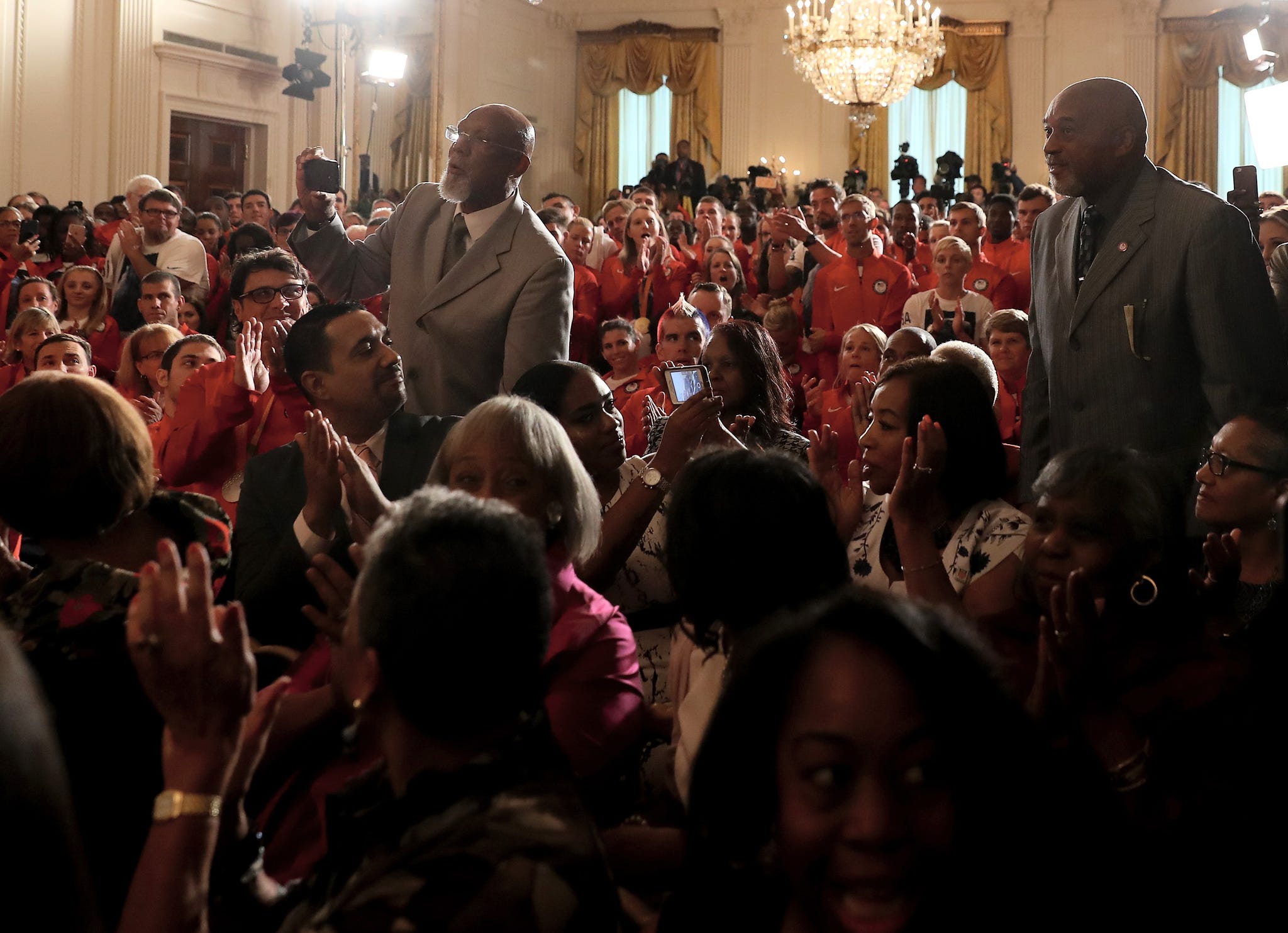 president and mrs obama welcome 2016 us olympians to the white house