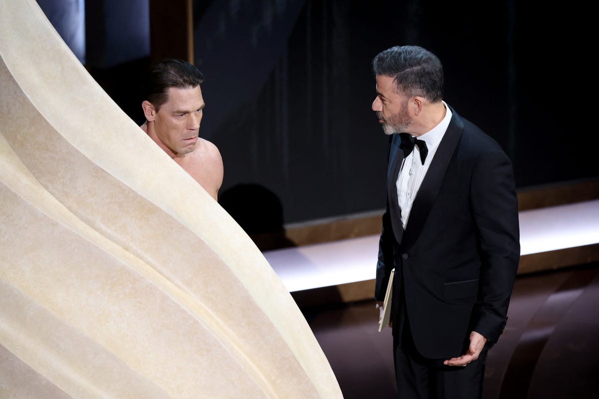 Oscars 2024 The Meaning Behind John Cena's 'Naked' Moment