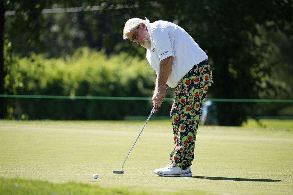 These pants on John Daly. No way a man can lose wearing these. : r