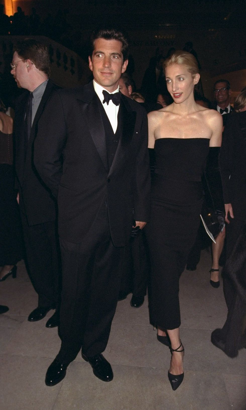 john f. kennedy jr. with his wife carolyn bessette kennedy a